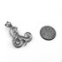 White Gold Cobra Snake Satin DC Pendant