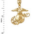 Yellow Gold US Marine Corps USMC Pendant (S/L)