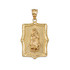 Virgin Mary Yellow Gold DC Pendant Necklace