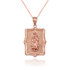 Virgin Mary Rose Gold DC Pendant Necklace