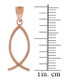 Rose Gold Ichthus (Fish) Vertical Pendant