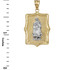 Two-Tone Yellow & White Gold  Virgin Mary DC Pendant Necklace