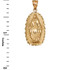 Yellow Gold  Virgin Mary DC Pendant Necklace