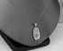 White Gold  Virgin Mary DC Pendant Necklace