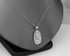White Gold Virgin Mary DC Pendant Necklace