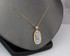 Two-Tone Yellow & White Gold Virgin Mary DC Pendant Necklace