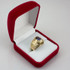 Yellow Gold Aquarius Zodiac Sign February Birthstone Purple CZ Ring