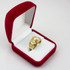 Yellow Gold Aries Zodiac Sign April Birthstone Clear CZ Ring