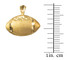 Yellow Gold Satin DC American Football Pendant Necklace