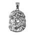 White Gold Jesus Face CZ Pendant (S/L)