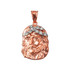 Rose Gold Jesus Face CZ Pendant (S/L)