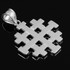 Polished White Gold Jerusalem "Crusaders" Cross Pendant