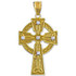 Gold Celtic Trinity Diamond Cross Pendant