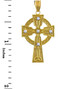 Gold Celtic Trinity Diamond Cross Pendant