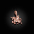 Rose Gold Tiny Flying Unicorn DC Charm Necklace
