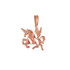 Rose Gold Tiny Flying Unicorn DC Charm Necklace