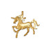 Yellow Gold Unicorn DC Charm Necklace