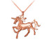 Rose Gold Unicorn DC Charm Necklace