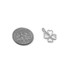 White Gold Tiny Irish Shamrock Clover DC Charm Necklace