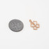 Rose Gold Tiny Irish Shamrock Clover DC Charm Necklace
