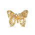 Yellow Gold Butterfly Filigree DC Charm Necklace