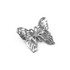 White Gold Butterfly Filigree DC Charm Necklace