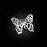 White Gold Butterfly Filigree DC Charm Necklace