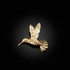 Yellow Gold Flying Hummingbird DC Charm Necklace