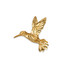Yellow Gold Flying Hummingbird DC Charm Necklace