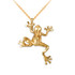 Yellow Gold Frog DC Charm Necklace