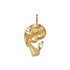 Yellow Gold Praying Virgin Mary DC Charm Necklace