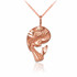 Rose Gold Praying Virgin Mary DC Charm Necklace