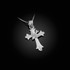 White Gold Holy Spirit Dove Cross DC Charm Necklace