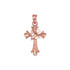 Rose Gold Holy Spirit Dove Cross DC Charm Necklace