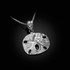 White Gold Sand Dollar DC Charm Necklace