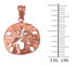 Rose Gold Sand Dollar DC Charm Necklace