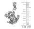 Polished DC White Gold Frog Charm Necklace