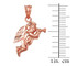 Polished Rose Gold Trumpeting Angel DC Charm Necklace