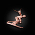 Rose Gold Male Alpine Skier Pendant Necklace