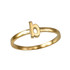 Yellow Gold Personalized Initial Alphabet Letter Stackable Ring