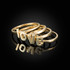 Yellow Gold Personalized Initial Alphabet Letter Stackable Ring