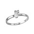 White Gold Personalized Initial Alphabet Letter Stackable Ring