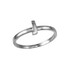 White Gold Personalized Initial Alphabet Letter Stackable Ring