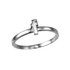 White Gold Personalized Initial Alphabet Letter Stackable Ring