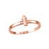 Rose Gold Personalized Initial Alphabet Letter Stackable Ring