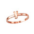 Rose Gold Personalized Initial Alphabet Letter Stackable Ring