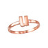 Rose Gold Personalized Initial Alphabet Letter Stackable Ring