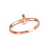 Rose Gold Personalized Initial Alphabet Letter Stackable Ring