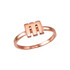 Rose Gold Personalized Initial Alphabet Letter Stackable Ring