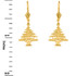 14K Yellow Gold Cedar Tree of Lebanon Earrings
